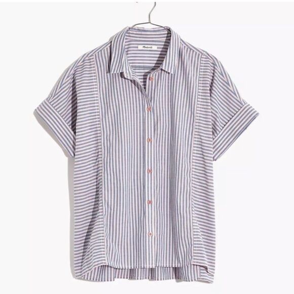 Madewell Lakeline Button-Up Shirt in Stripe-Play XS‎ - Picture 3 of 7
